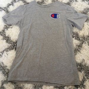 CHAMPION grey logo t shirt